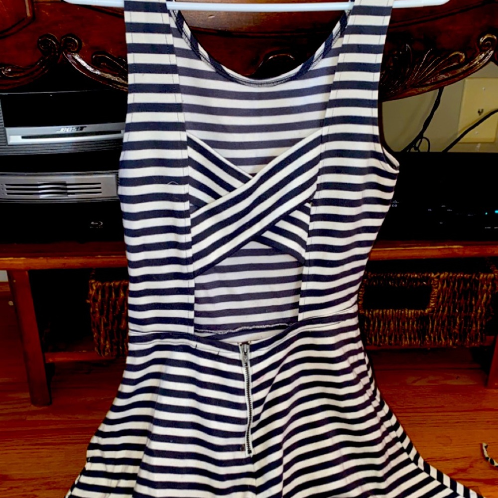 American Eagle striped midi dress